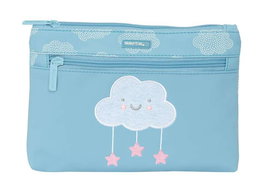 Estuche Escolar Safta Nube Nubes Azul 23 x 16 x 3 cm