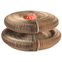 The Concept Factory Rascador para Gatos Mon Chat Mon Ch, Accesorio 2 en 1 Ajustable con Pelota Incluida, Juguete Resistente para Rascar y Jugar