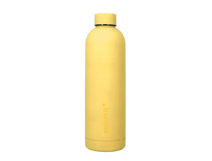 Antartik Botella Portaliquidos Isotermica Acero Inoxidable Libre de BPA Amarillo 750 ml