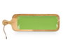 Giftdecor Bandeja Rectangular Asa Madera Mango Verde 50 x 3 x 14 cm (Set de 6)
