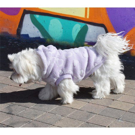 Nayeco Sudadera con Capucha Corazón Lila para Perros 50 cm