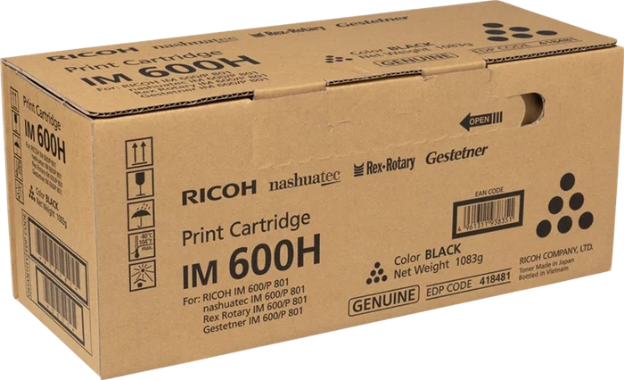 Ricoh Toner IM 600H Negro (418481) de alta capacidad Ricoh Toner IM 600H Negro (418481) de alta capacidad