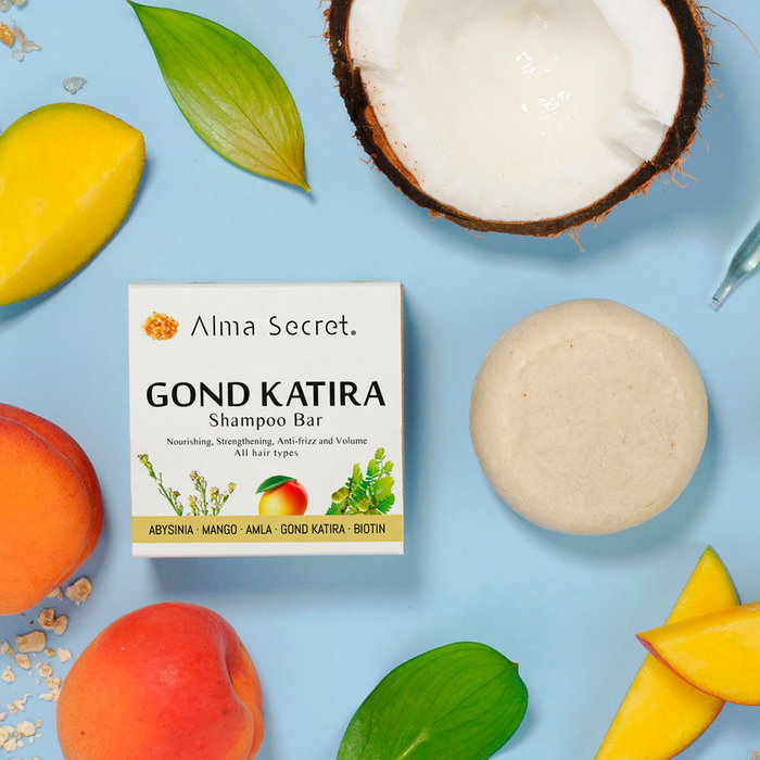 Alma Secret KATIRA BAR Champú Sólido Hidratante y Fortalecedor para Cuero Cabelludo Sensible, Anti-Frizz, Sin Sulfatos, 85 g