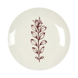 Home Deco Factory Plato Cottage Rojo Diámetro 20 cm Cerámica