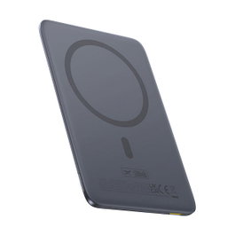 Baseus PicoGo AM41 Cargador Inalámbrico 5000mAh 20W Gris + Cable USB-C 60W 30cm Negro