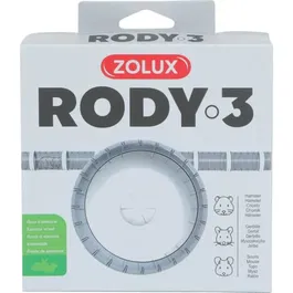 Zolux Rueda Ejercicio Silenciosa para Pequeños Roedores Hámster Ratones Jerbos Compatible con Jaulas Rody3 Rodylounge Blanco Diámetro 14 cm