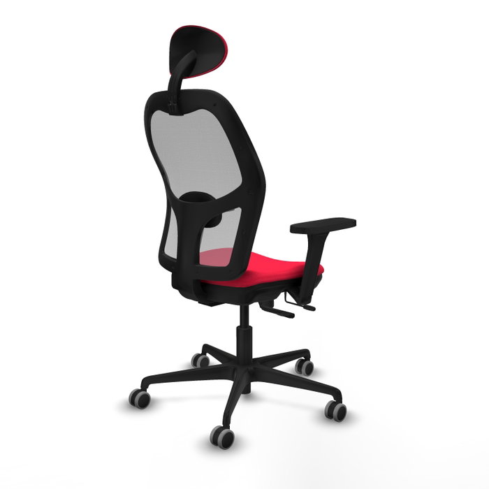 PIQUERAS Y CRESPO Silla de oficina Jorquera con mecanismo Sincro/Traslack Rojo y Gris
