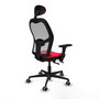 PIQUERAS Y CRESPO Silla de oficina Jorquera con mecanismo Sincro/Traslack Rojo y Gris