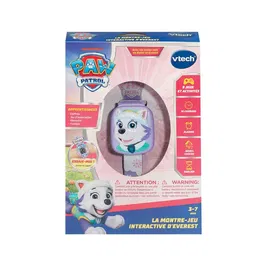 VTech Everesta PAW Patrol Reloj de Juego Interactivo Infantil, Morado, con Idiomas incluido Francés, Ref: VTE3417765917059