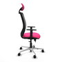 PIQUERAS Y CRESPO Silla de oficina Zulema Rosa y Negro