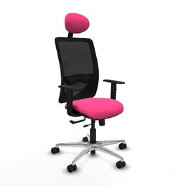 PIQUERAS Y CRESPO Silla de oficina Zulema Rosa y Negro