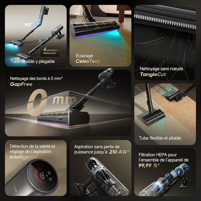 Dreame V20 Pro Aspiradora Escoba Inalámbrica Negro