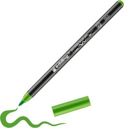 EDDING Rotulador 4200 Verde Manzana 011 Punta de Pincel, Pack de 10 unidades