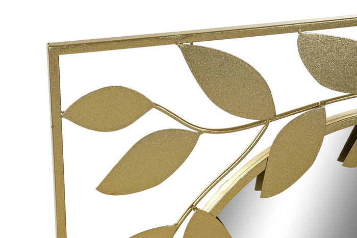 DKD Home Decor Espejo Laurel Dorado 120x120 cm