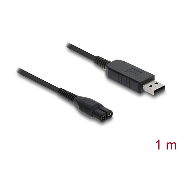 DeLOCK Cable de Carga USB 4,3 V para Philips OneBlade 360, 1 m