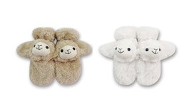 DKD Home Decor Manopla Ovejitas Kids Blanco Marron Claro 25 x 11 x 20 cm (4 Unidades)