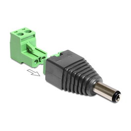DeLOCK 65488 Adaptador DC 2.5 x 5.5 mm a Bloque de Terminales 2 Pines