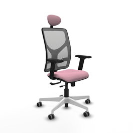 PIQUERAS Y CRESPO Silla de oficina Motilla Rosa y Gris