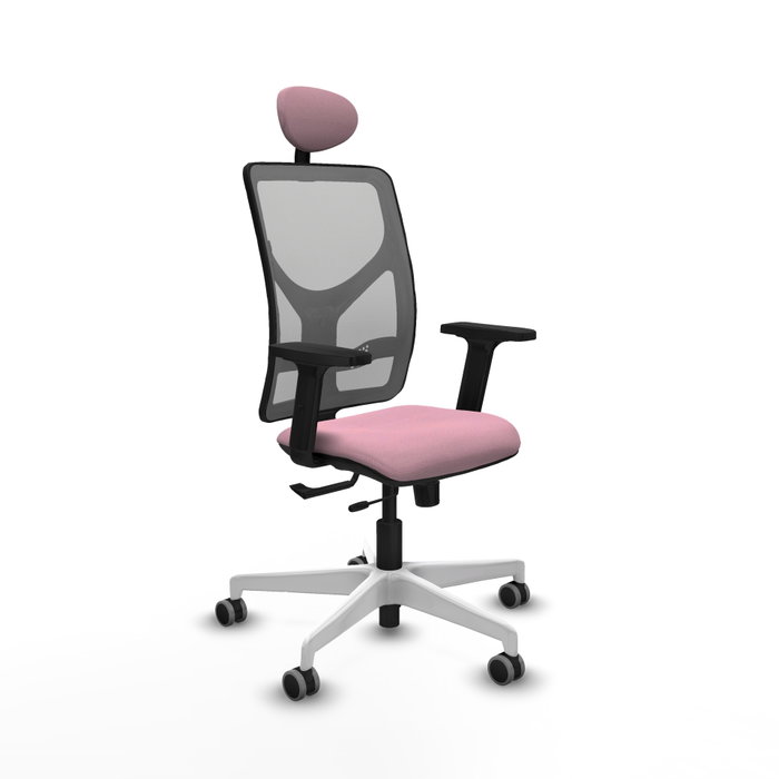 PIQUERAS Y CRESPO Silla de oficina Motilla Rosa y Gris PIQUERAS Y CRESPO Silla de oficina Motilla Rosa y Gris