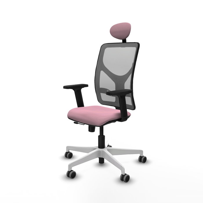 PIQUERAS Y CRESPO Silla de oficina Motilla Rosa y Gris PIQUERAS Y CRESPO Silla de oficina Motilla Rosa y Gris