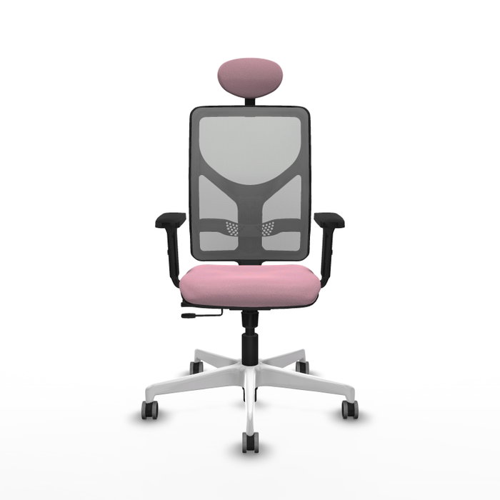 PIQUERAS Y CRESPO Silla de oficina Motilla Rosa y Gris PIQUERAS Y CRESPO Silla de oficina Motilla Rosa y Gris