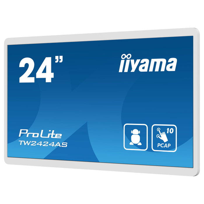 Iiyama TW2424AS-W1 60.5cm (23.8") 16:9 M-Touch HDMI Android 4K Ultra HD 1920x1080 250cd/m2 10-Touch IPS