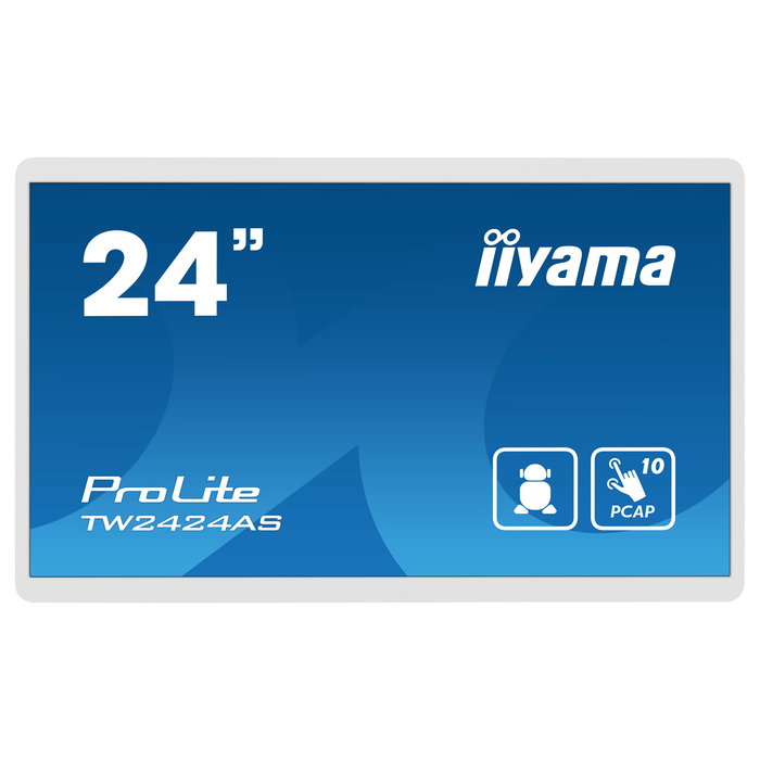 Iiyama TW2424AS-W1 60.5cm (23.8") 16:9 M-Touch HDMI Android 4K Ultra HD 1920x1080 250cd/m2 10-Touch IPS