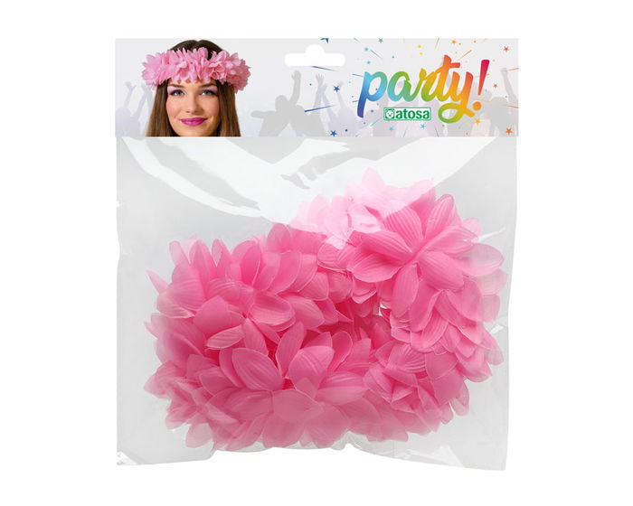 Corona De Flores Rosas Fantasía Para Mujer Adulta