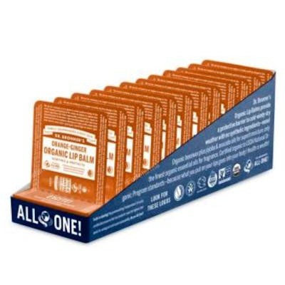Dr Bronners Lápices Labiales Hangpack Naranja-Jengibre 4 g Dr Bronners Lápices Labiales Hangpack Naranja-Jengibre 4 g