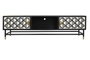 DKD Home Decor Mueble TV Moderno Negro Gris 40 x 50 x 170 cm