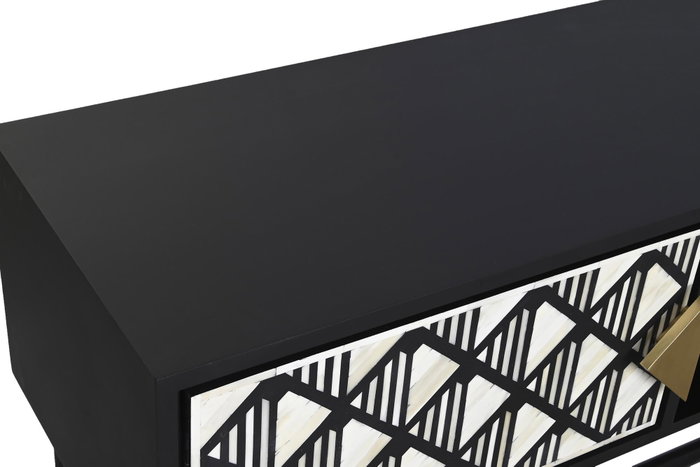 DKD Home Decor Mueble TV Moderno Negro Gris 40 x 50 x 170 cm