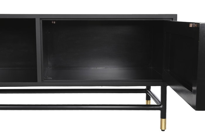 DKD Home Decor Mueble TV Moderno Negro Gris 40 x 50 x 170 cm