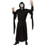 Disfraz de Halloween Tenebroso para Hombre Adulto, Negro, Talla XL, Incluye Túnica con Capucha, Máscara y Cinturón