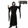 Disfraz de Halloween Tenebroso para Hombre Adulto, Negro, Talla XL, Incluye Túnica con Capucha, Máscara y Cinturón