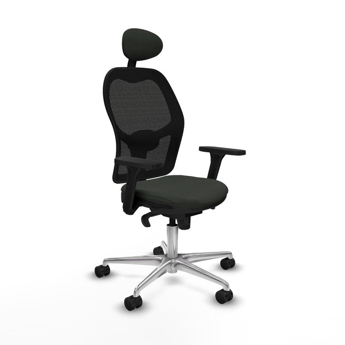 PIQUERAS Y CRESPO Silla de oficina Jorquera con mecanismo Sincro, Brazos 3D y Cabecero Fijo, Negro PIQUERAS Y CRESPO Silla de oficina Jorquera con mecanismo Sincro, Brazos 3D y Cabecero Fijo, Negro