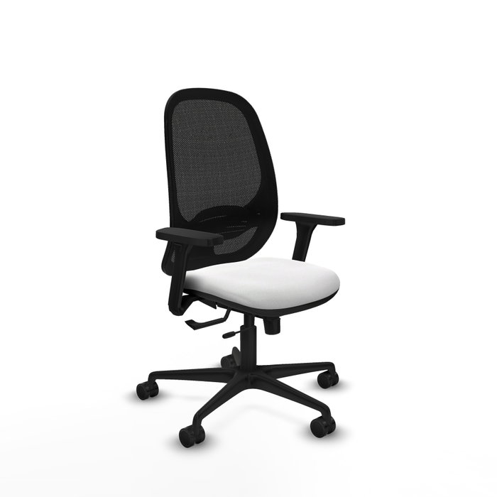 PIQUERAS Y CRESPO Silla de oficina Cilanco con Mecanismo Sincro/Traslack Blanco y Negro PIQUERAS Y CRESPO Silla de oficina Cilanco con Mecanismo Sincro/Traslack Blanco y Negro