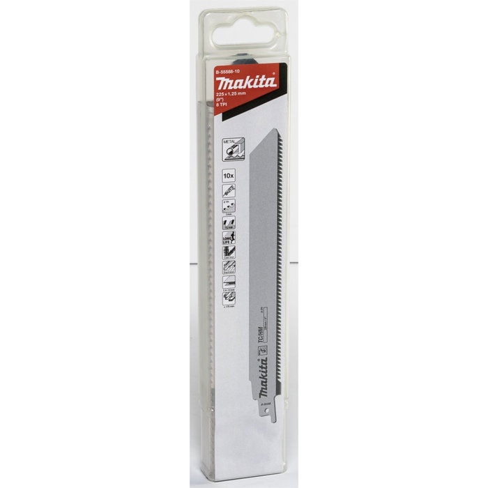 Makita Hoja de Sierra Recíproca 228/8T, 10 unidades Makita Hoja de Sierra Recíproca 228/8T, 10 unidades