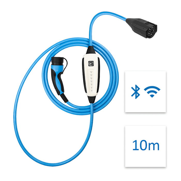 NRGkick 32A Pure 10m WLAN con conector Type 2 y cable azul de 10 m