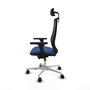 PIQUERAS Y CRESPO Silla de oficina Mardos con mecanismo Sincro/Traslack, Azul marino y Negro