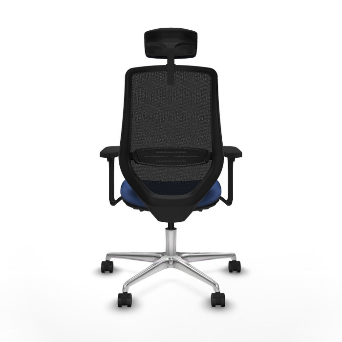 PIQUERAS Y CRESPO Silla de oficina Mardos con mecanismo Sincro/Traslack, Azul marino y Negro