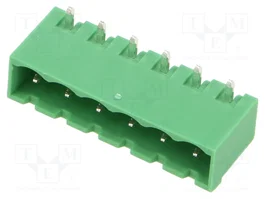 PHOENIX CONTACT MSTBA2.5/6-G-5.08 Bloque de bornas desmontable de 6 pines, 630V, verde