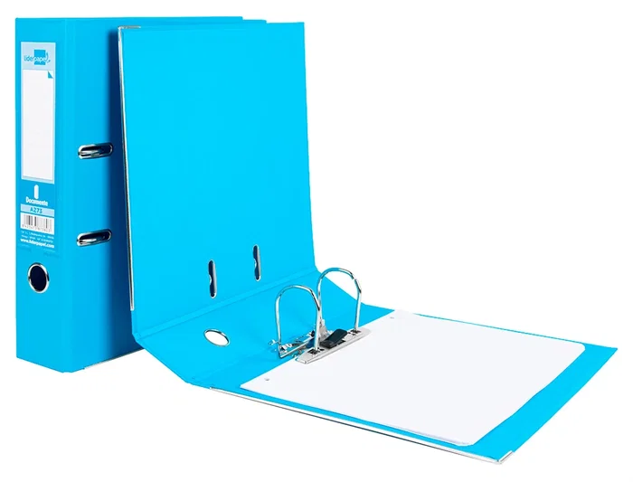 Liderpapel Archivador de palanca Documenta A4 forrado PVC con rado lomo 75 mm celeste compresor metálico Liderpapel Archivador de palanca Documenta A4 forrado PVC con rado lomo 75 mm celeste compresor metálico