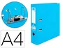 Liderpapel Archivador de palanca Documenta A4 forrado PVC con rado lomo 75 mm celeste compresor metálico
