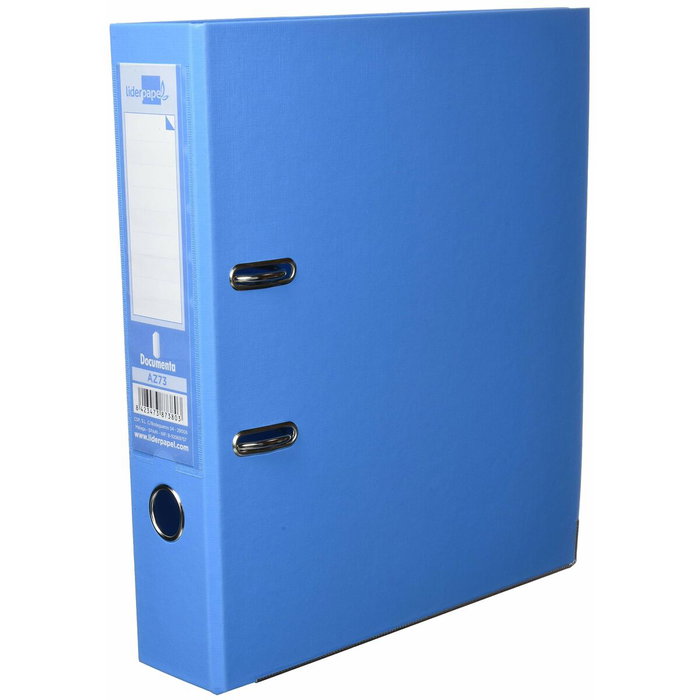 Liderpapel Archivador de palanca A4 forrado PVC celeste 75 mm Liderpapel Archivador de palanca A4 forrado PVC celeste 75 mm