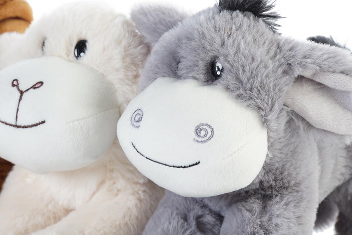 DKD Home Decor Peluche Gris Marron Poliester Animales 10 x 16 x 10 cm (8 Unidades)