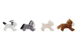 DKD Home Decor Surtido de 4 Peluches de Animales en Poliéster