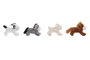 DKD Home Decor Surtido de 4 Peluches de Animales en Poliéster