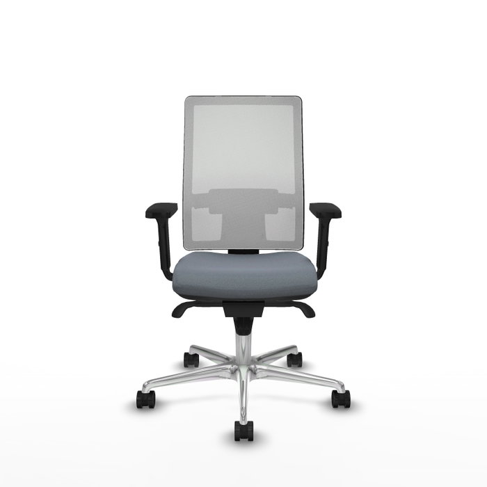 PIQUERAS Y CRESPO Silla de oficina Horna Gris y Blanco con mecanismo Sincro PIQUERAS Y CRESPO Silla de oficina Horna Gris y Blanco con mecanismo Sincro