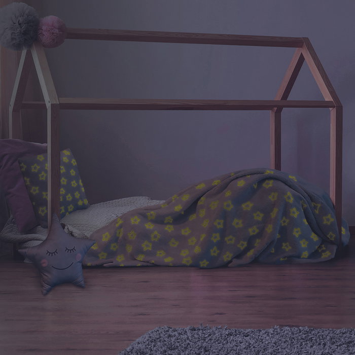 Home Deco Kids Manta Fosforescente para Niños, 120x150 cm