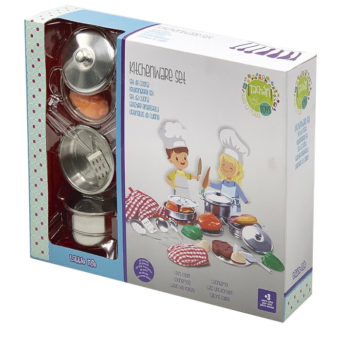 Tachan Set de Menaje Cocina Acero Inoxidable 23 Pzs Bx011 Juguete Infantil Tachan Set de Menaje Cocina Acero Inoxidable 23 Pzs Bx011 Juguete Infantil